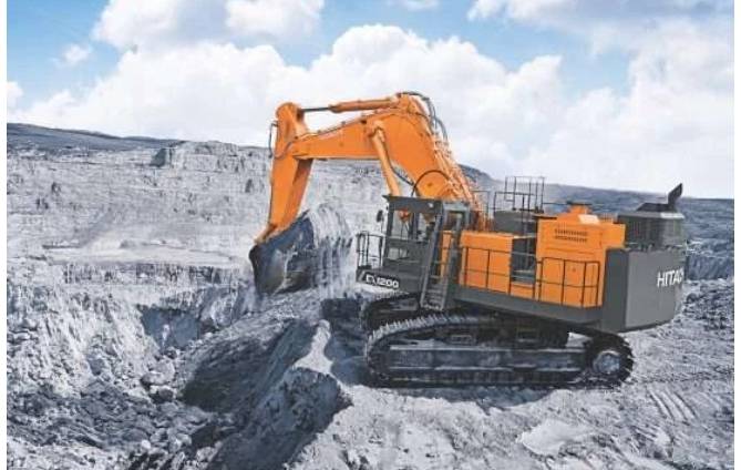 A mais recente escavadeira de mineração da Hitachi, a EX1200-7, também projetada para projetos de construção